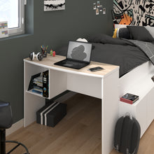 Cargar imagen en el visor de la galería, Cama CLEO 90x200cms. + escritorio + 4 puertas blanco/oak