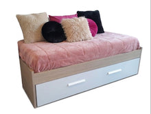 Cargar imagen en el visor de la galería, Cama ECO twin + cama auxiliar color rovere