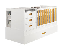Cargar imagen en el visor de la galería, Cuna LUNA convertible + cambiador + auxiliar.