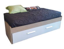 Cargar imagen en el visor de la galería, Cama ECO twin + cama auxiliar color rovere