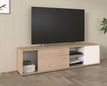 Cargar imagen en el visor de la galería, Coming SOON!! Modulo TV EWEN 183X40X46.5cm. oak/blanco