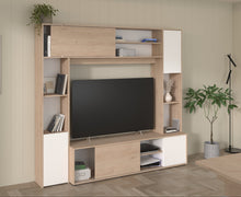 Cargar imagen en el visor de la galería, Coming SOON!! Modulo TV EWEN 183X40X46.5cm. oak/blanco