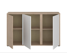 Cargar imagen en el visor de la galería, Coming SOON!! Bufet aparador EWEN 110x40x83cm. oak/blanco