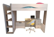 Cargar imagen en el visor de la galería, Higsleeper MAX 1 cama twin + escritorio + baul
