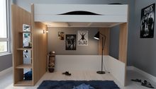 Cargar imagen en el visor de la galería, Highsleeper MAX 1 cama twin ceniza/blanco.