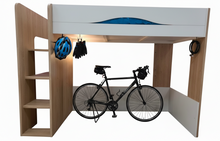Cargar imagen en el visor de la galería, Highsleeper MAX 1 cama twin ceniza/blanco.