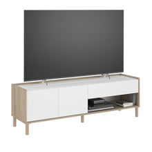 Cargar imagen en el visor de la galería, Coming SOON!! Modulo TV MORPHOS 2 puertas + 1 cajon 150X40X47cm. oak/blanco