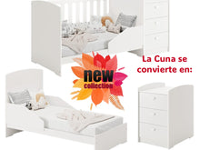 Cargar imagen en el visor de la galería, Cuna ATLANTA convertible con ruedas + cambiador.