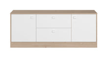 Cargar imagen en el visor de la galería, Coming SOON!! Modulo TV SOPHIA 2 puertas + 2 cajones 158X40X63cm. oak/blanco
