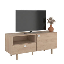 Cargar imagen en el visor de la galería, Coming SOON!! Modulo TV STORIA 1 puerta + 1 cajon 120X40X40cm. oak