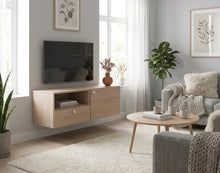 Cargar imagen en el visor de la galería, Coming SOON!! Modulo TV STORIA 1 puerta + 1 cajon 120X40X40cm. oak