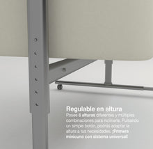 Cargar imagen en el visor de la galería, Mini Cuna colecho NEAR aluminio + texil azul