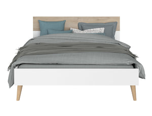 Cama AALBORG full oak/blanco.