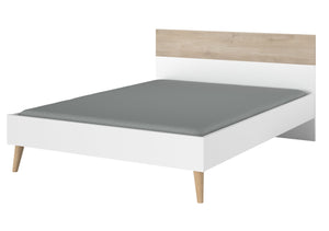 Cama AALBORG full oak/blanco.