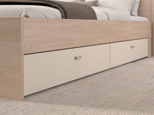 Cargar imagen en el visor de la galería, Cama BRIDGE queen oak + cajones + Armario/cabecero.
