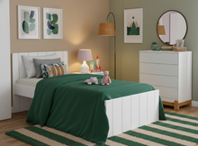 Cargar imagen en el visor de la galería, Cama LOTUS 90x190cms. blanca
