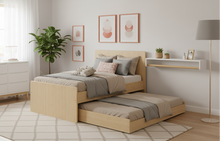 Cargar imagen en el visor de la galería, Cama NINO 90x190cms. nido + auxiliar natural
