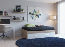 Cargar imagen en el visor de la galería, Cama ECO twin + cama auxiliar color rovere
