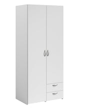Cargar imagen en el visor de la galería, Coming SOON! Armario DAILY 2 puertas + 2 caj. 80x50x185cms. blanco
