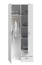 Cargar imagen en el visor de la galería, Coming SOON! Armario DAILY 2 puertas + 2 caj. 80x50x185cms. blanco
