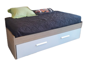 Cama ECO twin + cama auxiliar color rovere