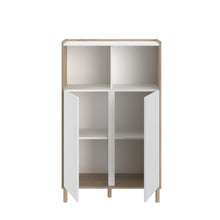 Cargar imagen en el visor de la galería, Librero MORPHOUS 84x40x135cms. oak/blanco
