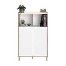 Cargar imagen en el visor de la galería, Librero MORPHOUS 84x40x135cms. oak/blanco
