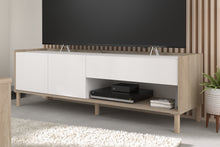Cargar imagen en el visor de la galería, Coming SOON!! Modulo TV MORPHOS 2 puertas + 1 cajon 150X40X47cm. oak/blanco
