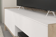 Cargar imagen en el visor de la galería, Coming SOON!! Modulo TV MORPHOS 2 puertas + 1 cajon 150X40X47cm. oak/blanco
