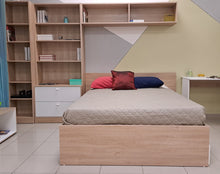 Cargar imagen en el visor de la galería, Repisa de pared SOPHIA 2 nichos 158x28x33cm. oak
