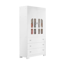 Cargar imagen en el visor de la galería, Armario KATATAU 2 puertas + 3 cajones 92x45x187cms. blanco
