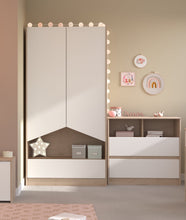 Cargar imagen en el visor de la galería, Coming SOON! Armario SHELTER 2 puertas 1 cajon 92x50x182cms. oak/blanco
