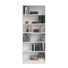 Cargar imagen en el visor de la galería, Librero SOPHIA 79x198cms. blanco entrepaños.
