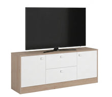Cargar imagen en el visor de la galería, Coming SOON!! Modulo TV SOPHIA 2 puertas + 2 cajones 158X40X63cm. oak/blanco
