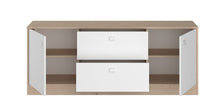Cargar imagen en el visor de la galería, Coming SOON!! Modulo TV SOPHIA 2 puertas + 2 cajones 158X40X63cm. oak/blanco
