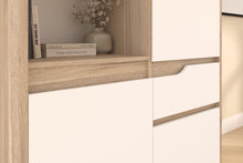 Cargar imagen en el visor de la galería, Librero WENDY 110x40x151cms. oak/blanco
