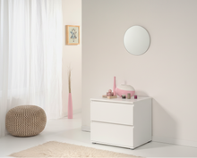 Cargar imagen en el visor de la galería, Mesa noche NEO 2 cajones blanca

