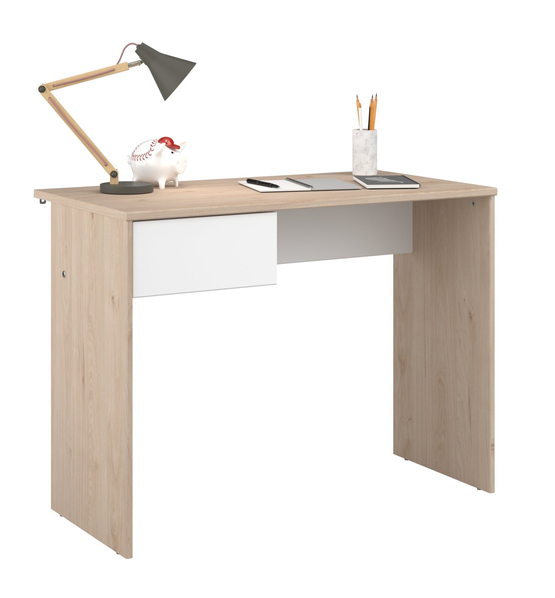 Escritorio SHELTER 94x50x71cms. oak/blanco