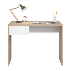 Escritorio SHELTER 94x50x71cms. oak/blanco